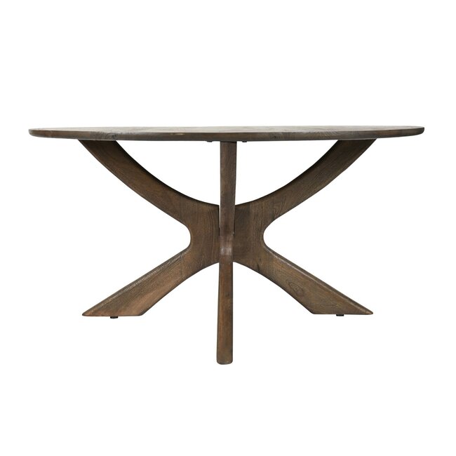 Brix Eetkamertafel Brix Montreaux Rond Bruin 150cm