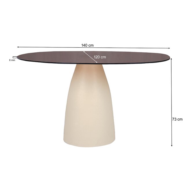 Brix Eetkamertafel Brix Mylon 140 cm