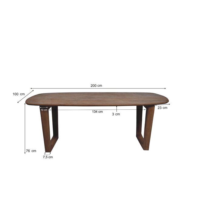 Livingfurn Eetkamertafel Cortez 200 cm