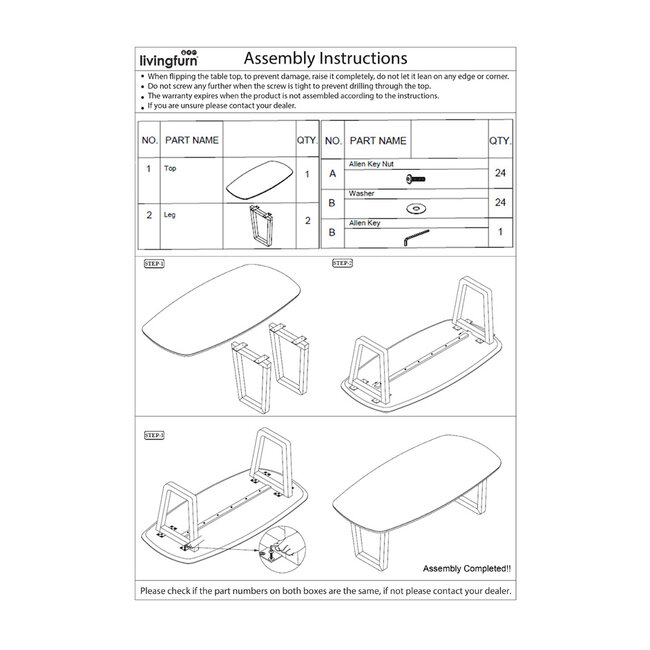 Livingfurn Eetkamertafel Cortez 200 cm