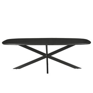 Livingfurn Eetkamertafel Jesper Deens Ovaal Zwart 180cm