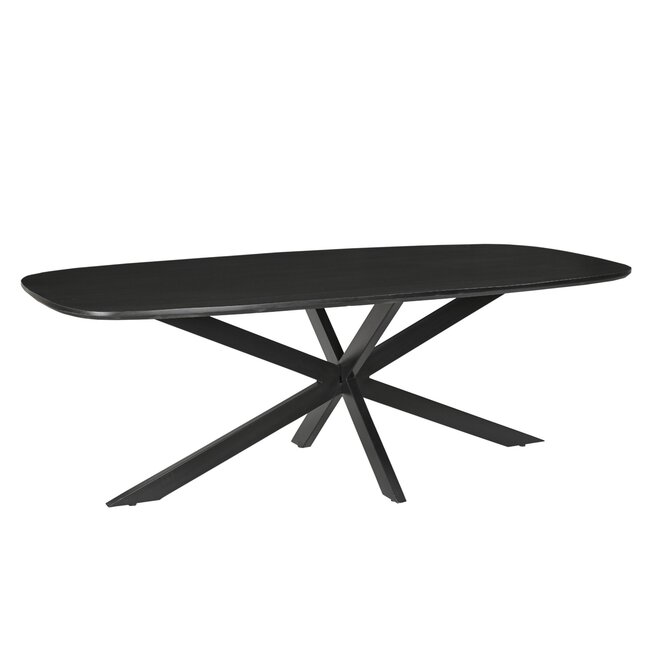 Livingfurn Eetkamertafel Jesper Deens Ovaal Zwart 180cm