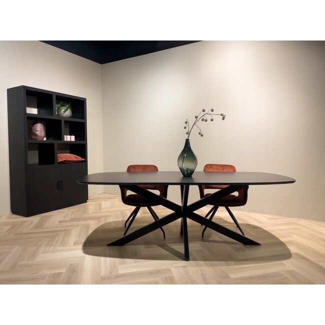Livingfurn Eetkamertafel Jesper Deens Ovaal Zwart 210cm