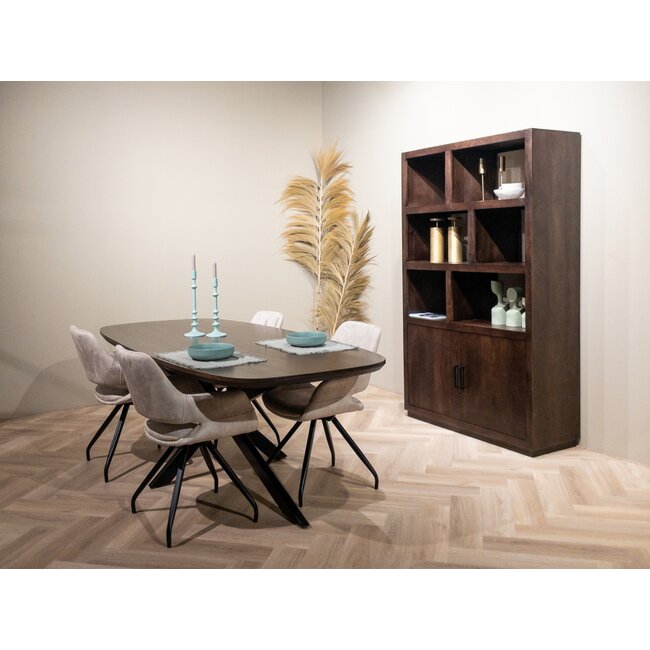 Livingfurn Eetkamertafel Jesper Deens Ovaal Bruin 180 cm