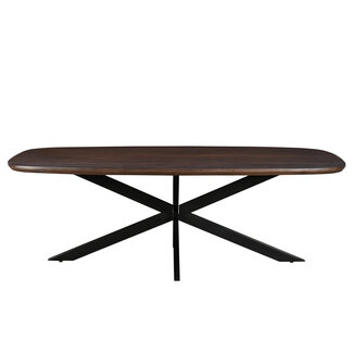 Livingfurn Eetkamertafel Jesper Deens Ovaal Bruin 210cm