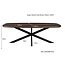 Livingfurn Eetkamertafel Jesper Deens Ovaal Bruin 210cm