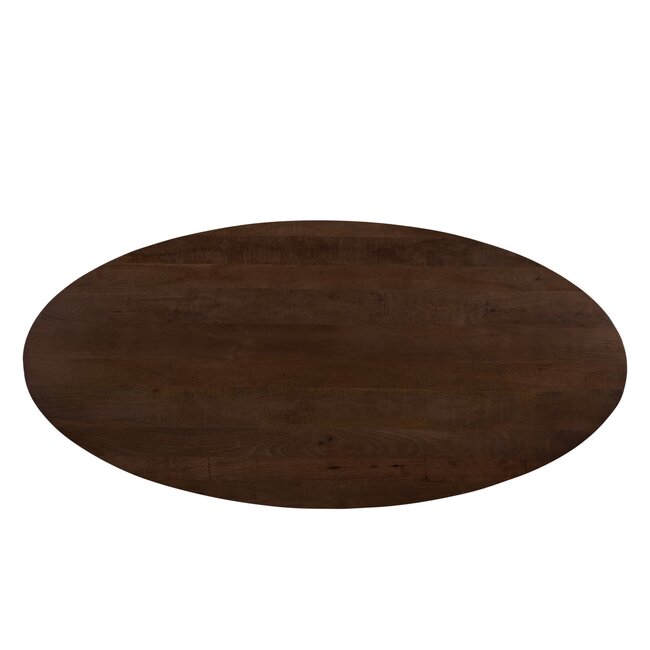 Livingfurn Eetkamertafel Jesper Ovaal Bruin 210 cm