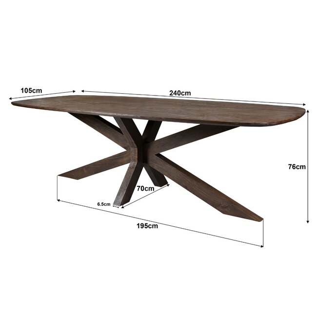 Lifestyle Eetkamertafel Lissabon 240cm