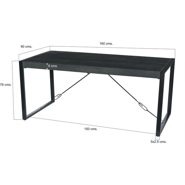 Livingfurn Eetkamertafel Norris 160x90 cm