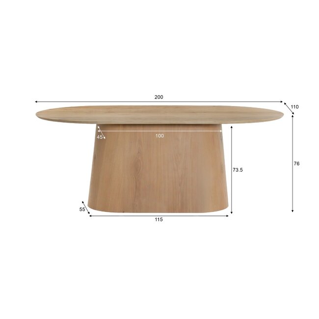 Livingfurn Eetkamertafel Novero 200cm