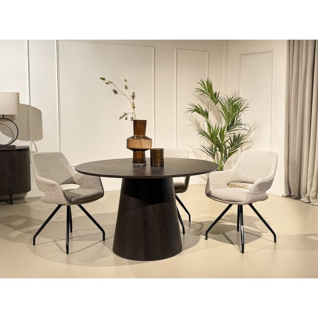 Livingfurn Eetkamertafel Novero Espresso 130cm