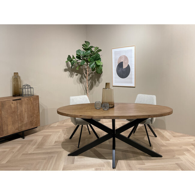 Livingfurn Eetkamertafel Rocky Ovaal 160 cm