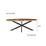 Livingfurn Eetkamertafel Rocky Ovaal 160 cm