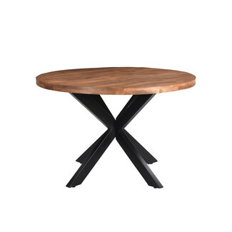 Livingfurn Eetkamertafel Rocky Rond Spider 120cm