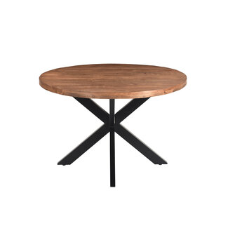 Livingfurn Eetkamertafel Rocky Rond Spider 130cm