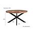 Livingfurn Eetkamertafel Rocky Rond Spider 130cm