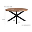 Livingfurn Eetkamertafel Rocky Rond Spider 140cm
