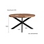 Livingfurn Eetkamertafel Rocky Rond Spider 150cm