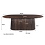 Livingfurn Eetkamertafel Salvator Walnoot 300cm
