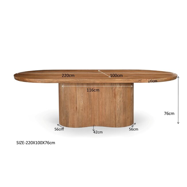 Livingfurn Eetkamertafel Sevilla 220cm