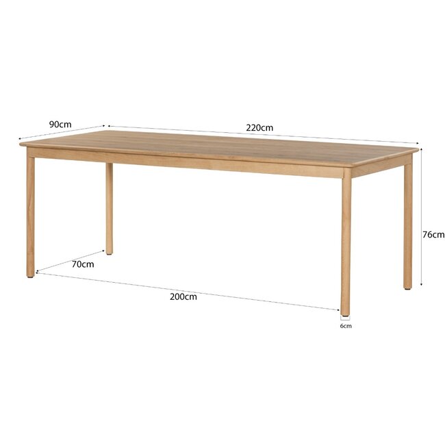 Livingfurn Eetkamertafel Tobago 220cm