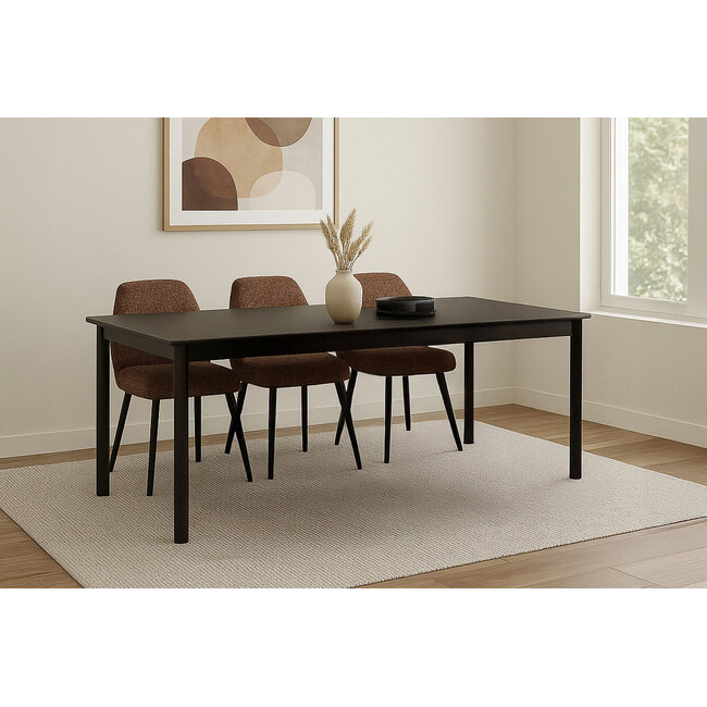 Livingfurn Eetkamertafel Tobago Espresso 220cm