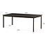 Livingfurn Eetkamertafel Tobago Espresso 220cm