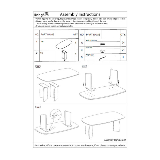 Livingfurn Eetkamertafel Trevor 280cm