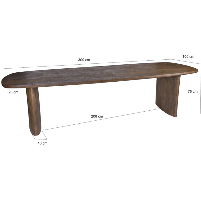 Livingfurn Eetkamertafel Tyler 300cm