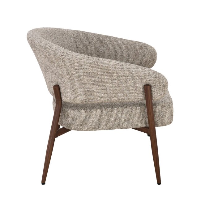 Livingfurn Fauteuil Dilan Hush Walnoot