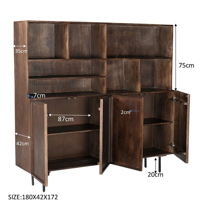 Livingfurn Kast Elan Bruin 180cm