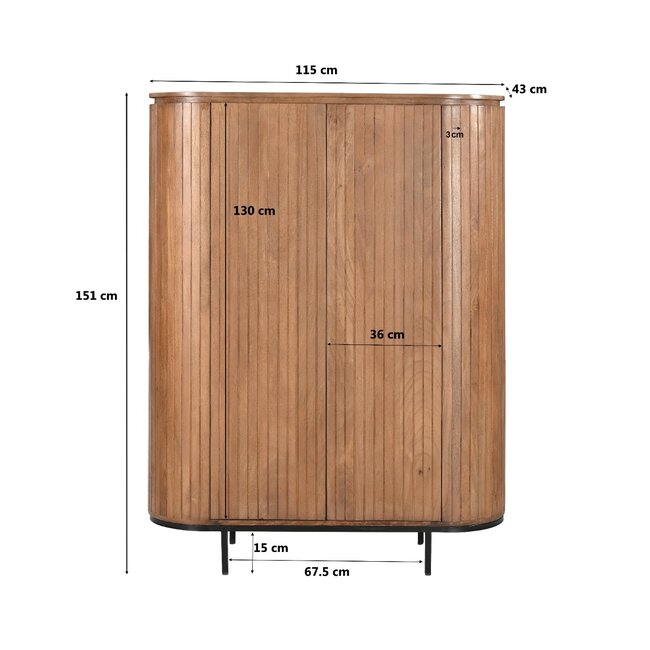 Livingfurn Kast Noor 150cm