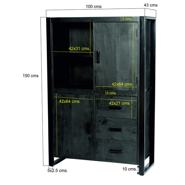 Livingfurn Kast Norris 100 cm