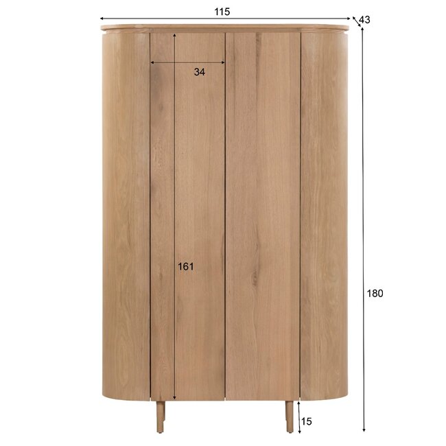 Livingfurn Kast Tobago 180cm