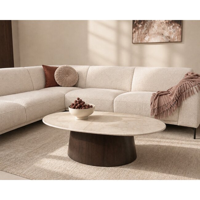 Brix Salontafel Brix Bottecino Ovaal 120cm