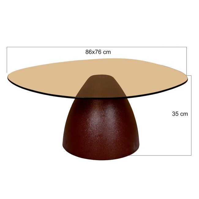 Brix Salontafel Brix Mylon Burgundy 86cm