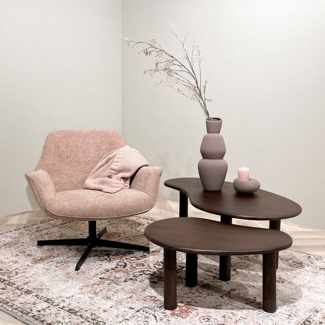 Brix Salontafel Brix Nubi Bruin Set of 2