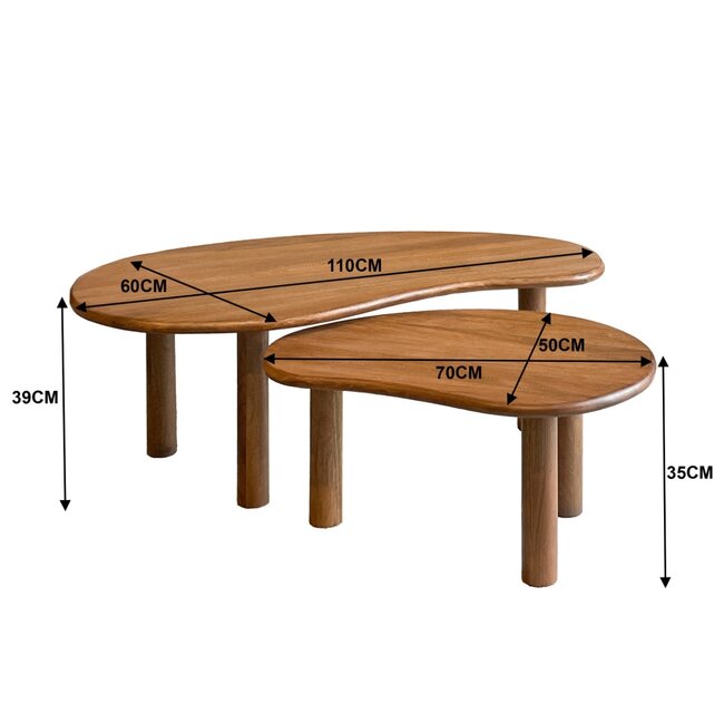 Livingfurn Salontafel Brix Nubi set of 2