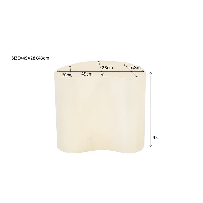 Brix Salontafel Brix Organic Sandy 50cm