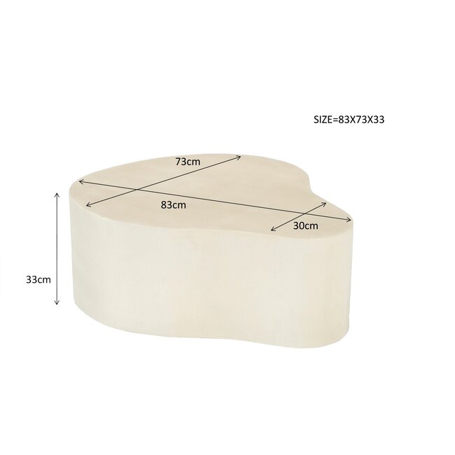 Brix Salontafel Brix Organic Sandy 85cm
