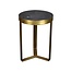 Livingfurn Salontafel Glennis Marble Zwart Gold 40 cm