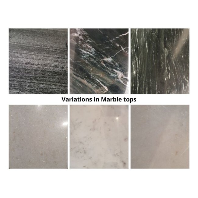 Livingfurn Salontafel Glennis Marble Zwart Gold 40 cm