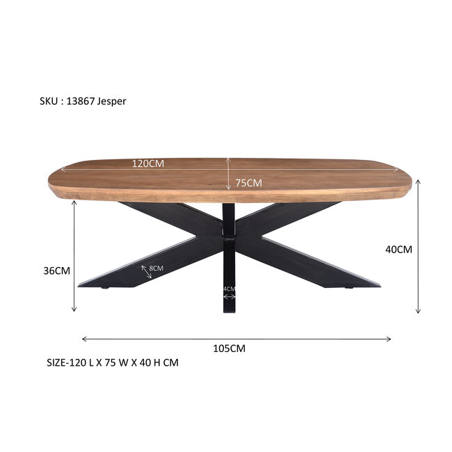 Livingfurn Salontafel Jesper 120cm