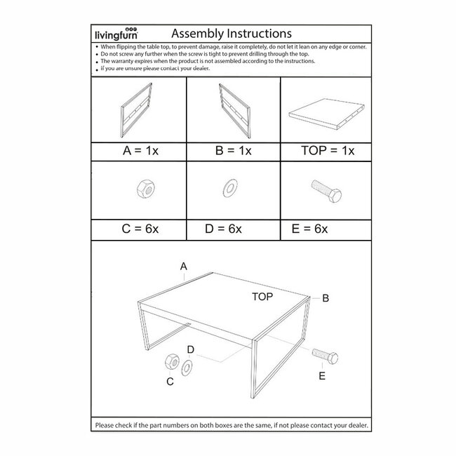 Livingfurn Salontafel Norris 60 cm