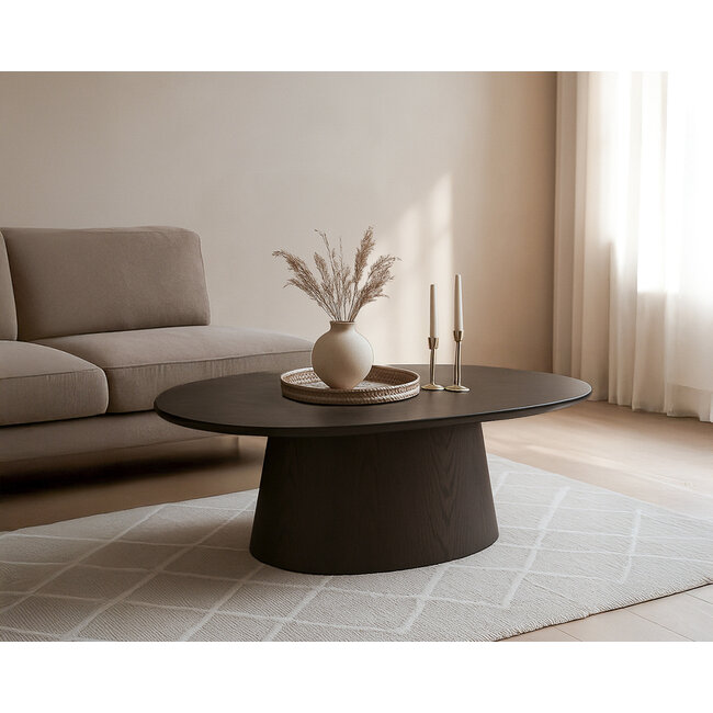 Livingfurn Salontafel Novero Espresso Ovaal 120cm