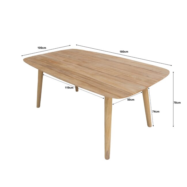 Livingfurn Tuintafel Lugano 180cm
