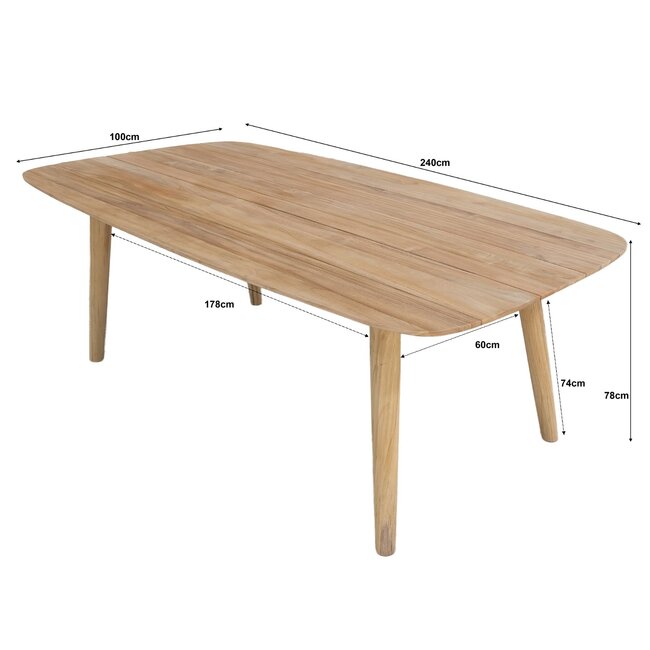 Livingfurn Tuintafel Lugano 240cm