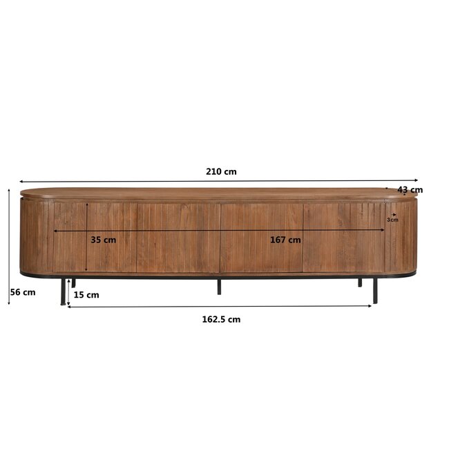 Livingfurn TV Meubel Noor 210cm