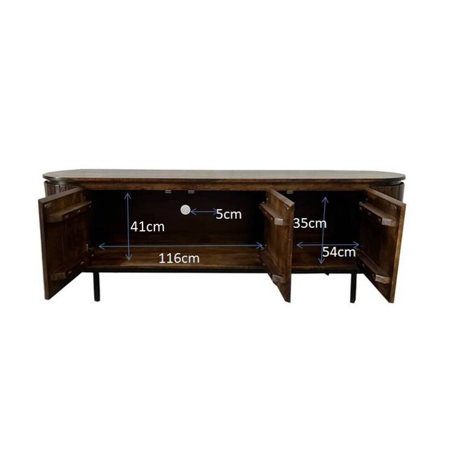 Livingfurn TV Meubel Noor Walnoot 170cm