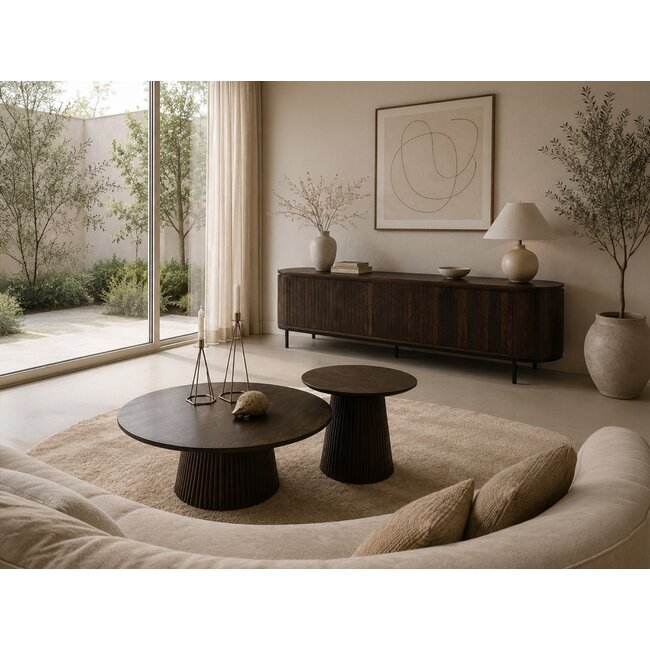 Livingfurn TV Meubel Noor Walnoot 210cm